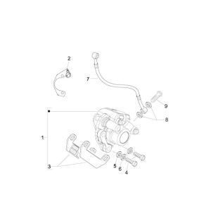 Étrier de frein Vespa Lx 45km 4 temps 4 soupapes