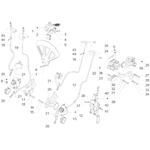 Conduites de frein - Selle de frein (ABS) MP3 500 LT Sport 2014-2016