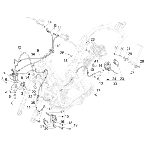 Conduites de frein - Selle de frein (ABS) Piaggio Beverly 300 4T 4V HPE ABS E5 2021-2022 (EMEA)
