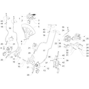 Conduites de frein - Selle de frein Piaggio MP3 500 LT Business 2014-2016