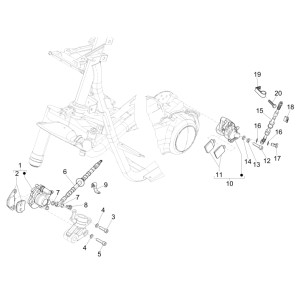 Conduites de frein - selle de frein Piaggio NRG Power DD 2007-2017