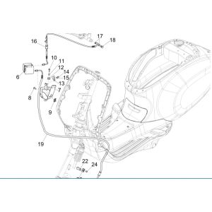 Conduites de frein - Selle de frein (ABS) Vespa Primavera 125 4T 3V IE ABS