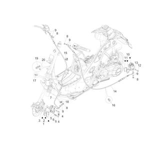 Conduites de frein GTS 125 IU (sans ABS)