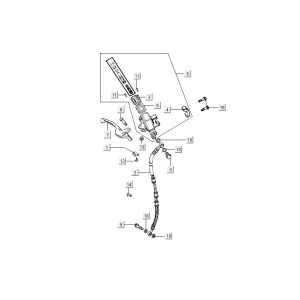 Pompe de frein - Flexible Kymco New Dink 4 temps or