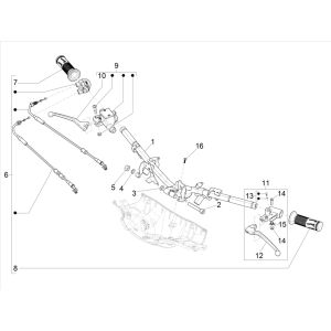 Pompe de frein Vespa Sprint 125 4T 3V IE ABS E5 2021 (EMEA)