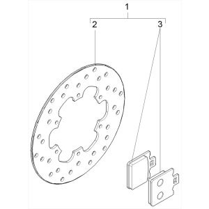 Plaquettes de frein Vespa GTS 300 HPE 4T 4V IE ABS E4 2019 (EMEA) disque de frein - plaquettes de frein