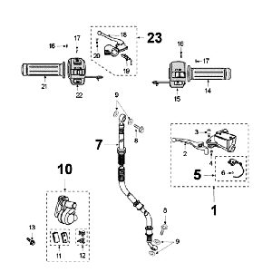 Système de freinage - Type de frein D155 Peugeot V-clic blanc