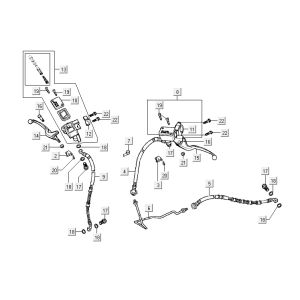 Système de freinage Kymco Super9 2t lc o.m noir-rouge mat