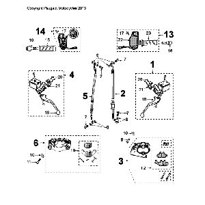Système de freinage Peugeot Citystar 50 White