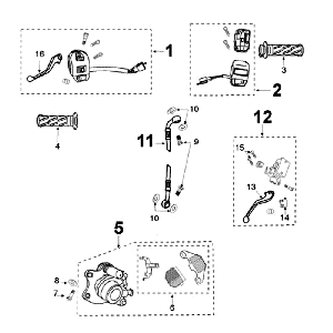 Système de freinage Peugeot Kisbee orange