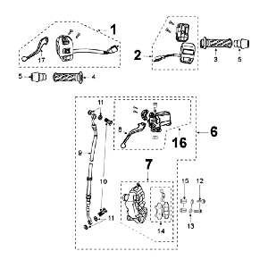 Système de freinage Peugeot Speedfight 3 AC Noir
