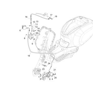 Système de freinage Vespa Sprint 125 4T 3V IE ABS E5 2021 (EMEA)