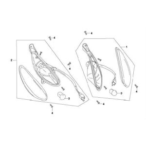 Clignotant avant Baotian Speedy 4 temps