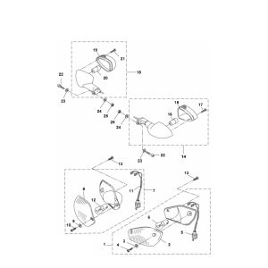 Clignotants Yamaha Aerox 4 temps 2014
