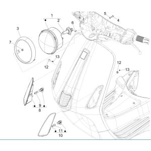 Feux avant - Clignotants Vespa Primavera 125 4T 3V IE ABS