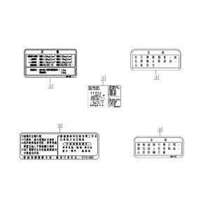 Autocollants de sécurité-transferts Kymco Sento 4 temps Blanc