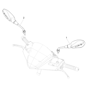 Rétroviseurs Piaggio NRG Power 50 2 temps LC Euro 4