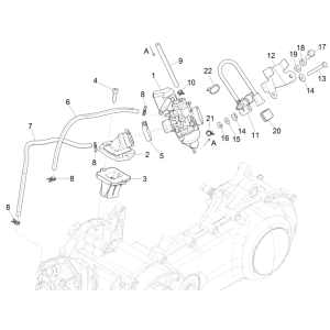 Carburateur Piaggio NRG Power 50 2 temps LC Euro 4