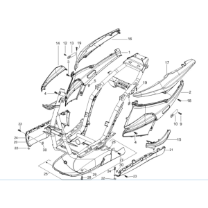 Pare-brise moto - spoiler Piaggio NRG Power 50 2 temps LC Euro 4