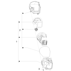 Compteur kilométrique - Cockpit Piaggio NRG Power 50 2 temps LC Euro 4