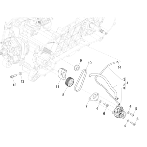 Pompe à huile Piaggio NRG Power 50 2 temps LC Euro 4