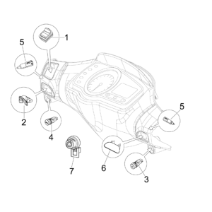 Interrupteurs - Boutons-poussoirs Piaggio NRG Power 50 2 temps LC Euro 4