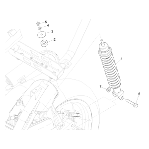 Amortisseur Piaggio NRG Power 50 2 temps LC Euro 4