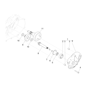 Engrenage - Boîte de vitesses Piaggio NRG Power 50 2 temps LC Euro 4