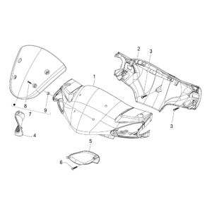 Couvre-volants Piaggio NRG Power 50 2 temps LC Euro 4