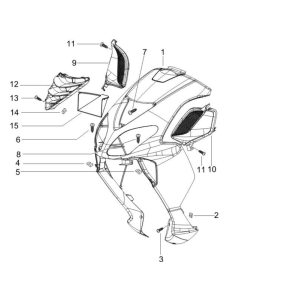 Capot avant pour Piaggio NRG Power 50 2 temps LC Euro 4