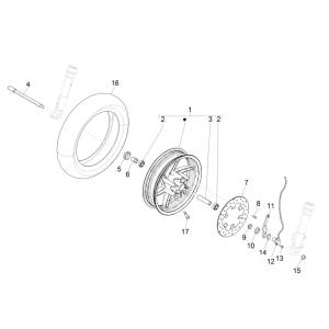 Roue avant Piaggio NRG Power 50 2 temps LC Euro 4