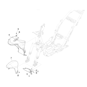 Pare-boue avant - Garde-boue Piaggio NRG Power 50 2 temps LC Euro 4