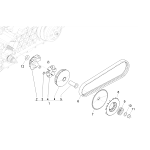 Variateur Piaggio NRG Power LC Euro 4