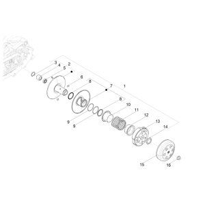 Embrayage Piaggio NRG Power LC Euro 4