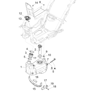 Réservoir d'essence - Flotteur de réservoir - Soupape de dépression Piaggio NRG Power 50 2 temps LC Euro 4