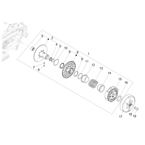 Embrayage Vespa GTS 300 Super HPE 4V IE ABS Euro 5 2020-2022