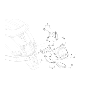 Feu arrière - Clignotants arrière Vespa GTS 300 Super HPE 4V IE ABS Euro 5 2020-2022