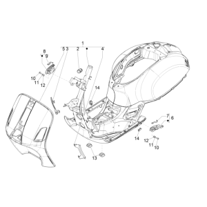 Châssis Vespa GTS 300 Super HPE 4V IE ABS Euro 5 2020-2022