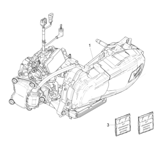Bloc moteur complet Vespa GTS 300 Super HPE 4V IE ABS Euro 5 2020-2022
