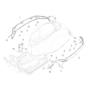 Pare-brise moto - spoiler Vespa GTS 300 Super HPE 4V IE ABS Euro 5 2020-2022