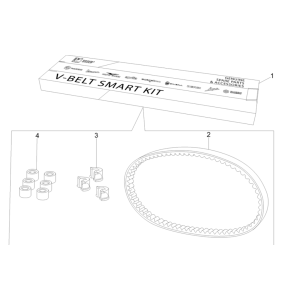 Kit courroie trapézoïdale - Rouleaux variateurs Vespa GTS 300 Super HPE 4V IE ABS Euro 5 2020-2022