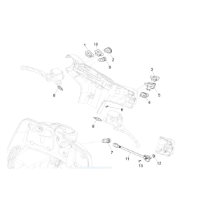 Interrupteurs - Boutons-poussoirs Vespa GTS 300 Super HPE 4V IE ABS Euro 5 2020-2022