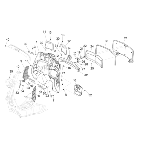 Protège-jambes Vespa GTS 300 Super HPE 4V IE ABS Euro 5 2020-2022