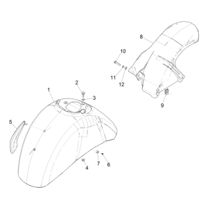 Pare-boue avant - Garde-boue Vespa GTS 300 Super HPE 4V IE ABS Euro 5 2020-2022