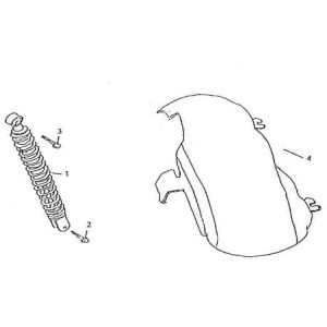 Amortisseur - Garde-boue arrière Killerbee Custom 125cc