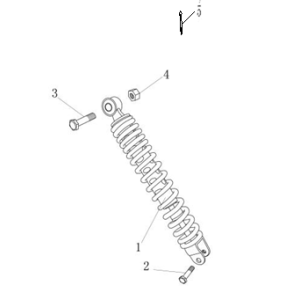 Amortisseur AGM Ape50 noir