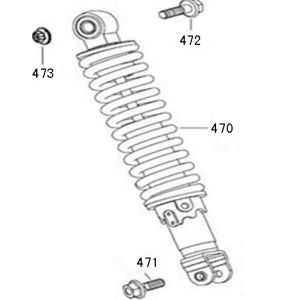 Amortisseur China R8 bleu foncé