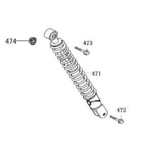 Amortisseur China Retro Extra rouge mat