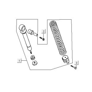 Amortisseur Kymco ZX 2t ac argent-orange