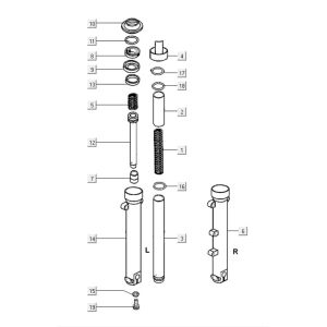 Amortisseur avant Kymco Xciting 400i Matt Black